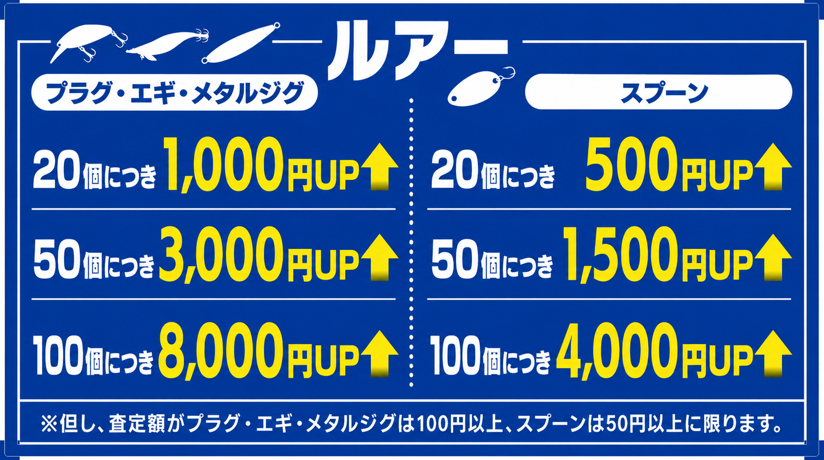 ルアーまとめ買取キャンペーン